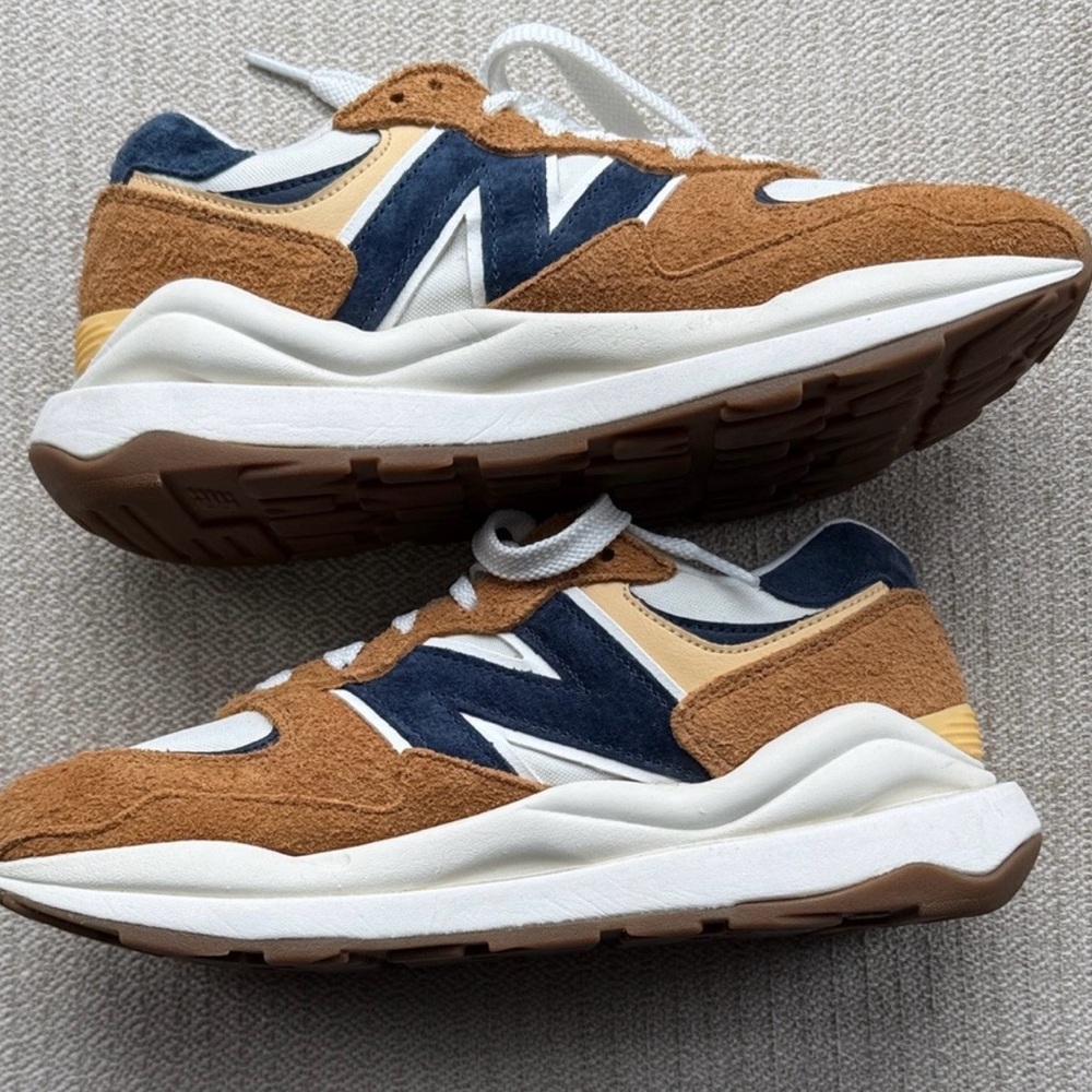 New Balance Brown and Navy Sneakers